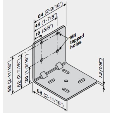 - Blum 295.4 TANDEM Series Rear Mounting Bracket for Face Frame Cabinets - Pair
