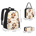 thumbnail image 2 of Bingfone Sloth Yoga for Backpack Lunch Bag Pencil Case Set, Large Capacity School Backpack Combination Three-piece Set, Unisex, 2 of 7