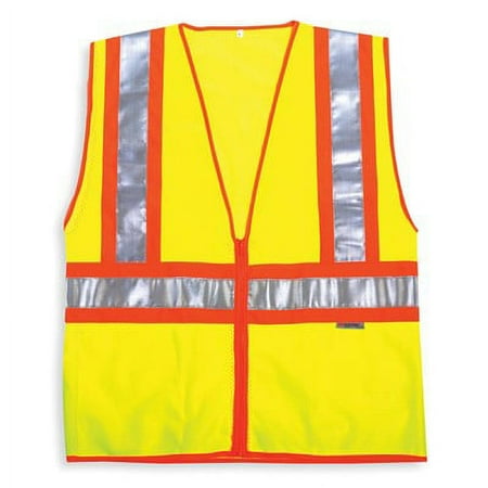 

NS Ultrabrite Workwear Class 2 Mesh 2-Tone Reflective Hi-Vis Traffic Safety Vest Lime 4X-Large (2 Cases)