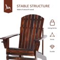 Outsunny Wooden Adirondack Chair, Outdoor Patio Lawn Chair With Cup