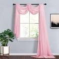 thumbnail image 2 of Efavormart 18Ft Pink Sheer Organza Curtain Panels, Window Scarf Valance Wedding Arch Draping Fabric for Top Table Event Party Home Decor Stair Bow Backdrop Curtain Decoration, 2 of 11