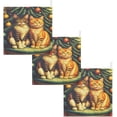 thumbnail image 7 of SKYSONIC 3 PCS Vintage Christmas Tree Cats Baby Muslin Washcloths, Face Towel Burp Cloths Ultra Soft Absorbent Cotton Bath Wipes Towels for Newborn Boys Girls, 7 of 7