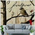 thumbnail image 4 of Orinice Tree Bird Message Tapestry Wall Hanging Unique Style Graphic Tapestries Home Wall Decor Art for Living Room Bedroom Apartment Farmhouse Dorm 40x30inch, 4 of 6