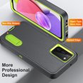 thumbnail image 3 of for Galaxy A03s Case Kickstand Durable 3-Layer Military Grade Protective Cover Hybrid Silicone Heavy Duty Rugged Shockproof Screen Lip Raised Protection for Samsung Galaxy A03s,
Gray+Green, 3 of 7