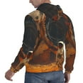 thumbnail image 6 of Naloa Astronaut Exploring Mars Men's Casual Hooded Collar Drawstring Hoodies Pullover Sweatshirts Casual Long Sleeve Shirts-4X-Large, 6 of 7