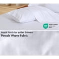 thumbnail image 4 of RUVANTI 100% Cotton Percale Sheets Twin Size 4 Piece Set, Cooling Bed Sheets for Hot Sleepers, Deep Pocket 16”, Breathable Lightweight & Durable, Crisp Hotel Style Sheets, Bright White, 4 of 8