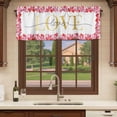 thumbnail image 6 of 2 Pack Valances for Window, Valentine's Day Short Curtains for Kitchen Bedroom Living Room, Pink Love Heart Modern Romantic Rod Pocket Small Window Treatment Valance Drapes 42 x 12 Inch, 6 of 8