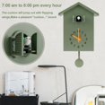 thumbnail image 3 of AMERTEER Cuckoo Clock Minimalist 9.8” Plastic Wall Clock with Chimer  Green, 3 of 10