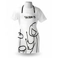 thumbnail image 3 of Humor Apron Musician Stickman Plays Drums Happy Instrument Artisan Indie Style Figure Art, Unisex Kitchen Bib Apron with Adjustable Neck for Cooking Baking Gardening, Black and White, by Ambesonne, 3 of 3