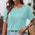 thumbnail image 4 of Hilenly Backless Yoga Tops for Womens Criss Cross Open Back T Shirts Short Sleeve Athletic Shirt Summer Workout Tee, 4 of 6