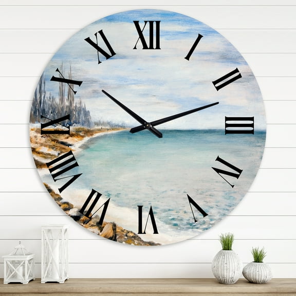 Designart 1 in Coastal Wall Clock