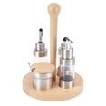thumbnail image 2 of Qukaim Récipient d'assaisonnement Cruet Condiment Épices Poivre Boîte de Rangement Assaisonnement Récipient Pot Rack Set Cuisine Outil de Cuisine Rond, 2 of 14