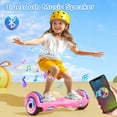 thumbnail image 4 of LIEAGLE 6.5" Two-Wheel Self Balancing Hoverboard with Bluetooth and LED Lights Electric Scooter Hoverboard for Kids Pink, 4 of 10