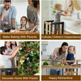 thumbnail image 6 of Kids Kitchen Step Stool Helper Baby and Toddler Multi-Function Step up Nursery Helper Stand with Safety Rail in Natural Bamboo, Strong and Lightweight (Black), 6 of 16