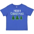 thumbnail image 3 of Inktastic Merry Christmas Green Plaid Christmas Trees Boys or Girls Baby T-Shirt, 3 of 5