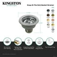 thumbnail image 4 of Kingston Brass K112 Tacoma Kithchen Sink Basket Strainer in Stainless Steel, 4 of 4