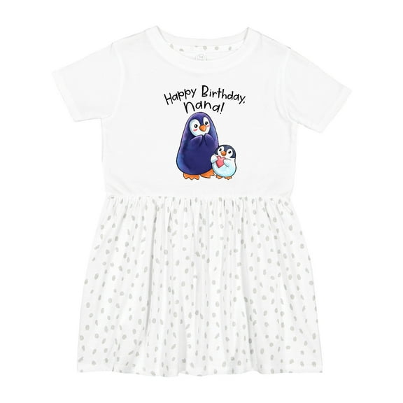 Inktastic Happy Birthday, Nana- Cute Penguins Girls Toddler Dress