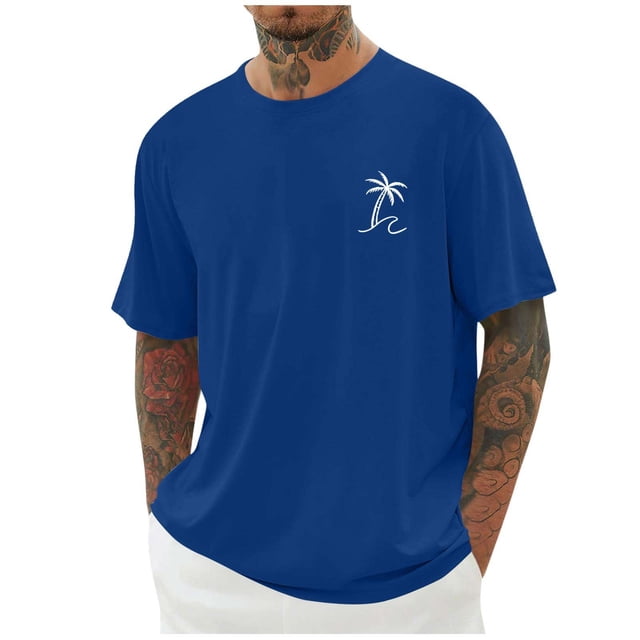 Camisetas de Manga Larga para Hombre Algodón No Aplicable Aquí, Camisetas de Manga Larga para Hombre de Navidad No Incluidas, Impresión Casual de Manga Corta