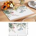thumbnail image 6 of Vintage Floral Leaves Placemats Set of 8 Rustic Spring Flowers Place Mats Indoor Wipeable Table Mats Washable Cloth Dining Table Placemats for Kitchen Holiday Party Home Decor 13x19 Inch, 6 of 9