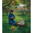 thumbnail image 3 of Virginie Demont-Breton 20x23 Black Modern Framed Museum Art Print Titled - Under the Orange Tree, 3 of 5