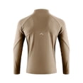 thumbnail image 5 of Outdoor Athletic Shirts for Men Quarter Zipper Stand Collar Tops with Long Sleeve Spring Running Hiking Activewear Coffee L, 5 of 9