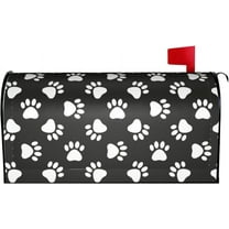 Dogs Animal Paws Print Mailbox Cover Magnetic Mailbox Wraps Post Box Cover Décor 21x18 in