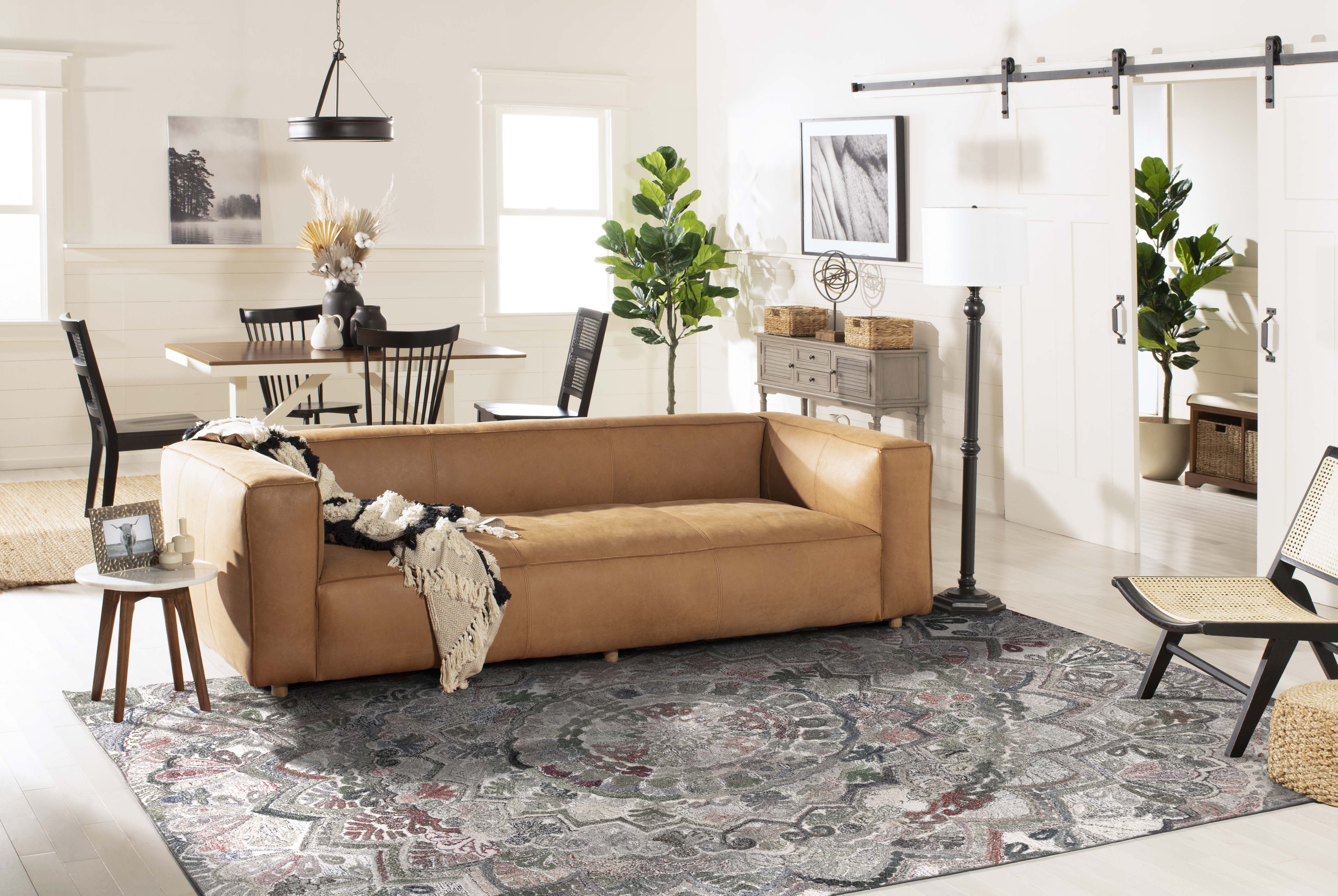 SAFAVIEH Marquee Georgiana Floral Area Rug, Grey/Multi, 12' x 12' Square