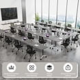 thumbnail image 2 of 2PCS Folding Conference Room Table with Wheels, 47.2inch Modern Meeting Table/Training Table for 6-8 People,, 2 of 7