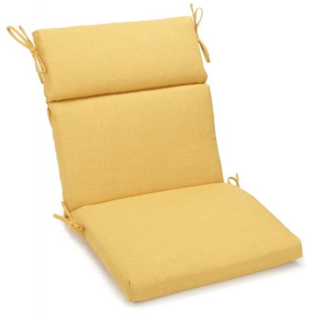 Blazing Needles Coussin de Chaise d'Extérieur Carré pour Siège/dossier en Polyester Filé de 22 Pouces par 45 Pouces - Citron