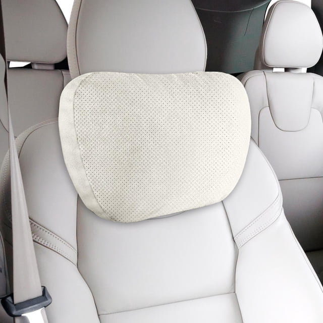 Almohada para el cuello del coche Almohada para reposacabezas del coche Universal, Ergonómica, Accesorios para viajes de conducción para automóviles Beige