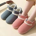 thumbnail image 4 of Puawkoer Men Warm Slippers Home Mens Slippers Size 12 Wide Width Warm Cotton Slippers Winter Mens Fuzzy Slippers Home Cotton Slippers Fashion Cute Printed Thermal Slippers Cas, 4 of 7