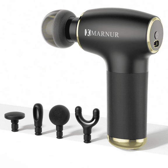 Mini Massage Gun with Brushless Motor Portable Handheld Deep Tissue Massager, Light & Palm-Size & Quiet, Black