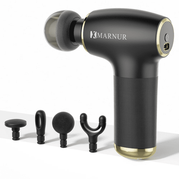 Mini Massage Gun with Brushless Motor Portable Handheld Deep Tissue Massager, Light & Palm-Size & Quiet, Black