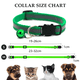 thumbnail image 2 of 12 Uds. Collar de gato reflectante que se separa con campana, collares de gatito personalizados, collar con hebilla de seguridad ajustable para gatos machos, niñas y niños, 2 of 5
