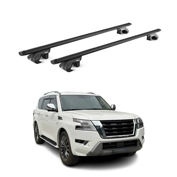 OMAC Roof Rack Cross Bars Fits Nissan Armada 2017-2024 Black Luggage Carrier 2 Pcs