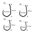 thumbnail image 4 of 50pcs Fishing Hooks High Carbon Steel Barbed Hooks Extra Strong Hooks, 4 of 7