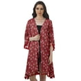 thumbnail image 1 of Moomaya Moss Georgette Printed Shrug Beach Cloth 3/4 Sleeve Cardigans For Women, 1 of 6