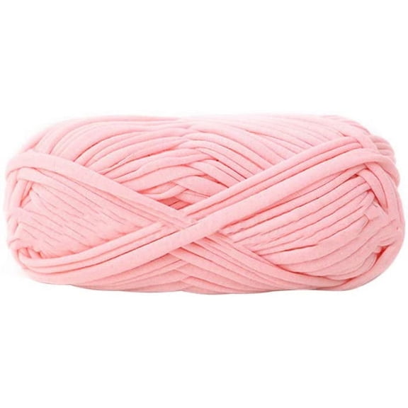 Nvzi 2pcs Yarn Style Crocheting Ribbon Yarn Knitting Yarn Ball Thick Fabric Yarn (Pink)
