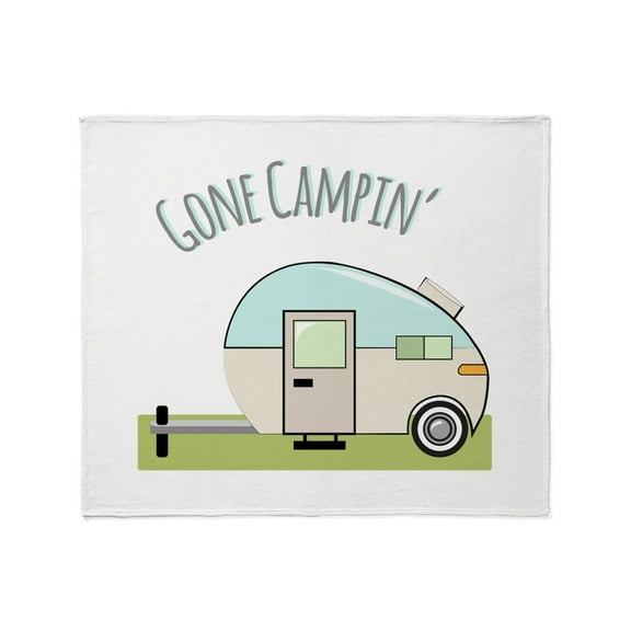 CafePress - Gone Campin Throw Blanket - Soft Fleece Throw Blanket, 50"x60" for All Ages