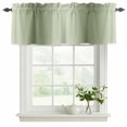 thumbnail image 2 of 2 Panels Sage Green Ombre Valance for Windows, Farmhouse Green Gradient Modern Art Light Filtering Kitchen Curtains, Rod Pocket Window Treatment Curtain Valances for Living Room Bedroom, 42"x12", 2 of 9