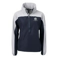 thumbnail image 2 of Women's Cutter & Buck  Navy/Gray George Washington University Vault Charter Eco Recycled Half-Zip Anorak Jacket, 2 of 3