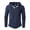 Navy, variant on Men's Solid Color Stand Collar Quarter-Zip Hoodie, Casual Pullover Sweatshirt with Button Placket, Loose Fit Big & Tall Activewear, Fall Spring Gym Workout,Dark Gray,M