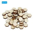 thumbnail image 3 of 10mm Wood Pieces, 50 Pack Unfinished Hexagonal Wood Shapes Blank Wooden Cutouts, 3 of 5
