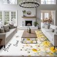thumbnail image 3 of Large Area Rugs for Living Room Bedroom, Spring Yellow Floral 8'x10' Rug Washable Carpet Runner Indoor Outdoor, Farmhouse Country Flower Butterflies Non Slip Floor Mats Rug for Kitchen, Patio, 3 of 8