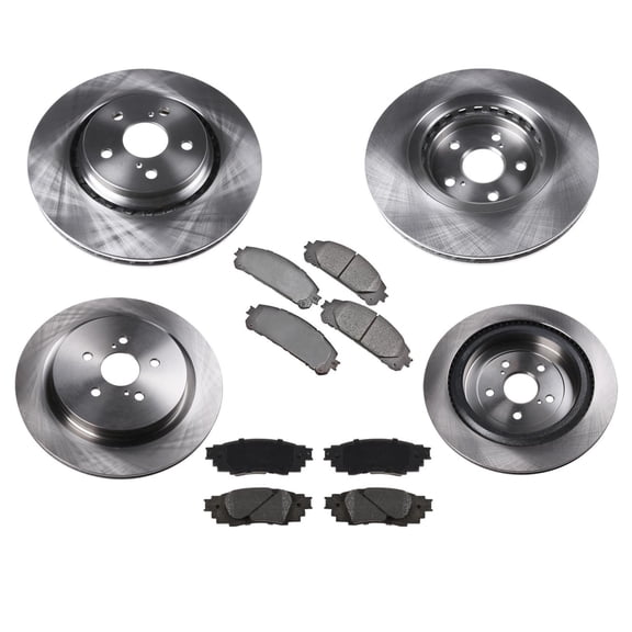 Frt & Rear Disc Brake Rotors W Ceramic Pads Fits For 2018-2021 Lexus RX350L 6pc