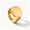 Golden, variant on Blank Round Signet Ring for Men, Stainless Steel Plain Top Engravable Statement Finger Band, Unisex Classic Signet Jewelry