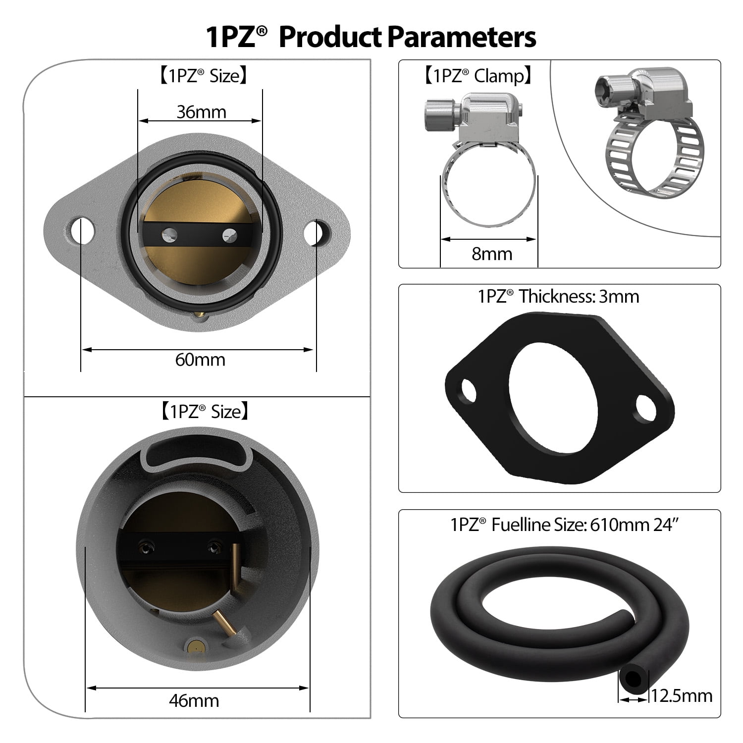 1PZ W35IM1 Carburetor w/CNC Intake Manifold for Yamaha Warrior 350