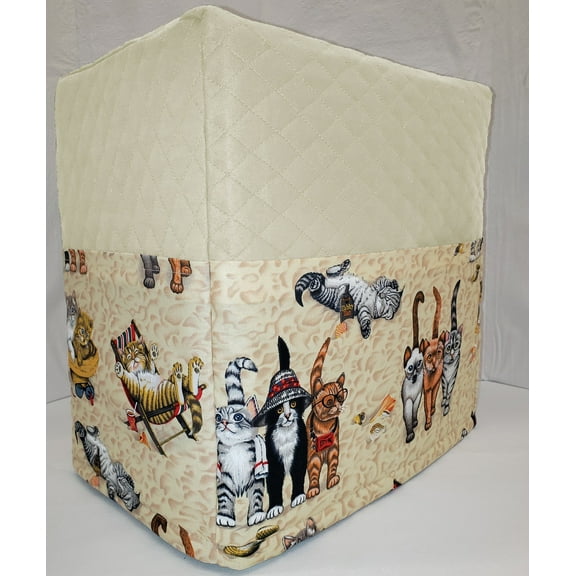 Beach Cats Bread Machine Cover by Penny's Needful Things (Cream)