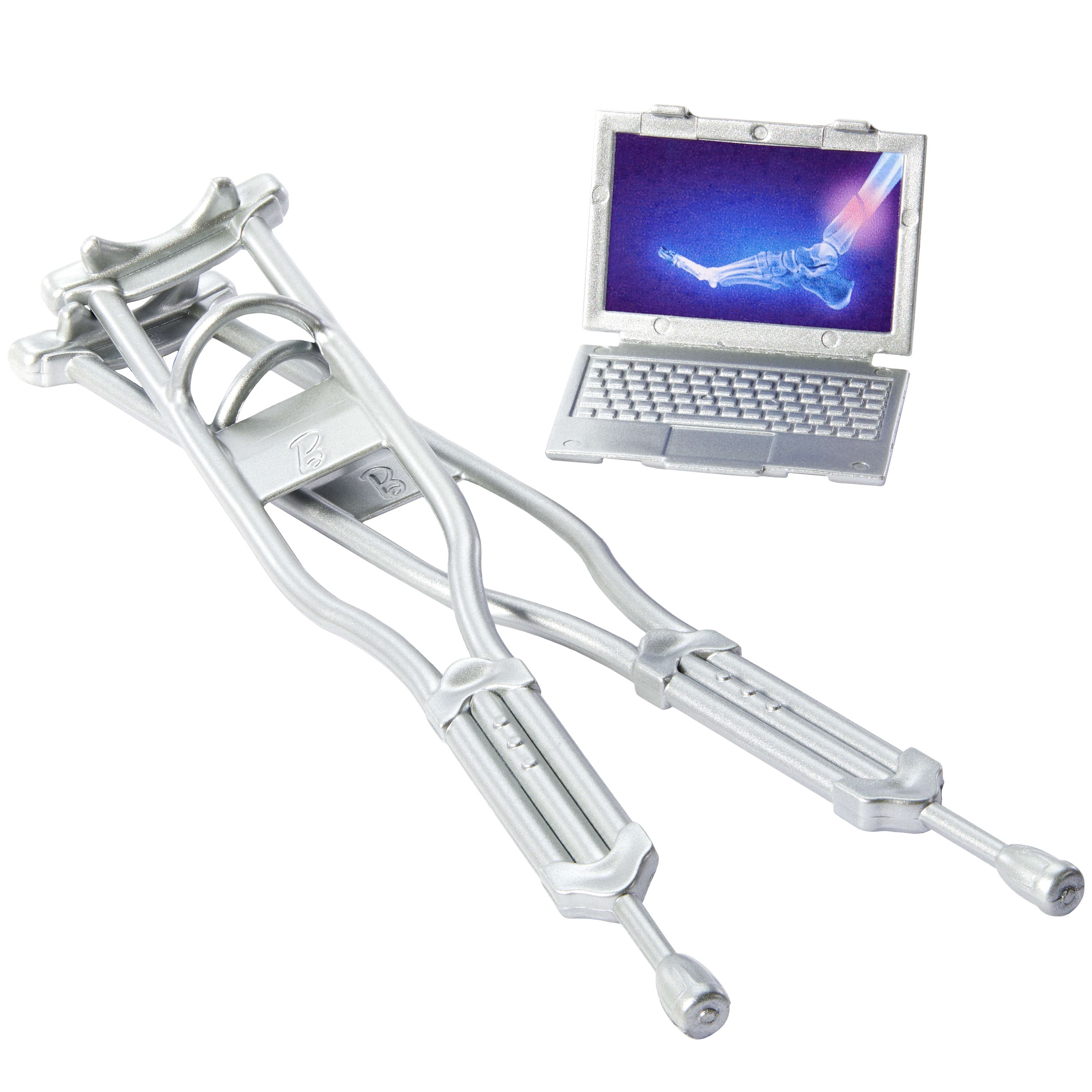 Barbie World Toy Doctor Set with Doll 10 Accessories Including Medical Bag, Crutches, Cast, & More  (图4)