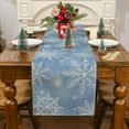 thumbnail image 2 of Christmas Table Runner, Watercolor Christmas Decorations Snowflake Christmas Runner for Table Seasonal Winter Holiday Decor for Dining Table Decorations, 2 of 6